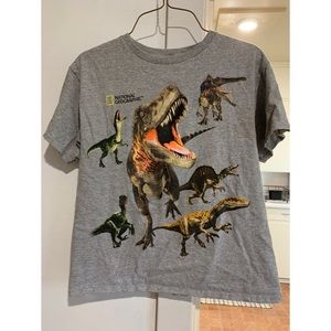 Boys Dinosaur Shirt Size 10/12 Nat-Geographic